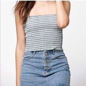 Brandy Melville Tube Top Green White